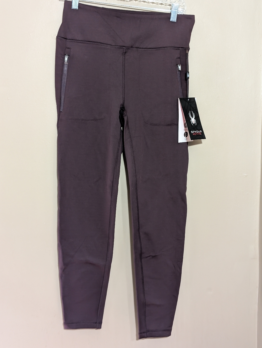 Spyder Active Fleece Lined Leggings, Maroon, NWT
